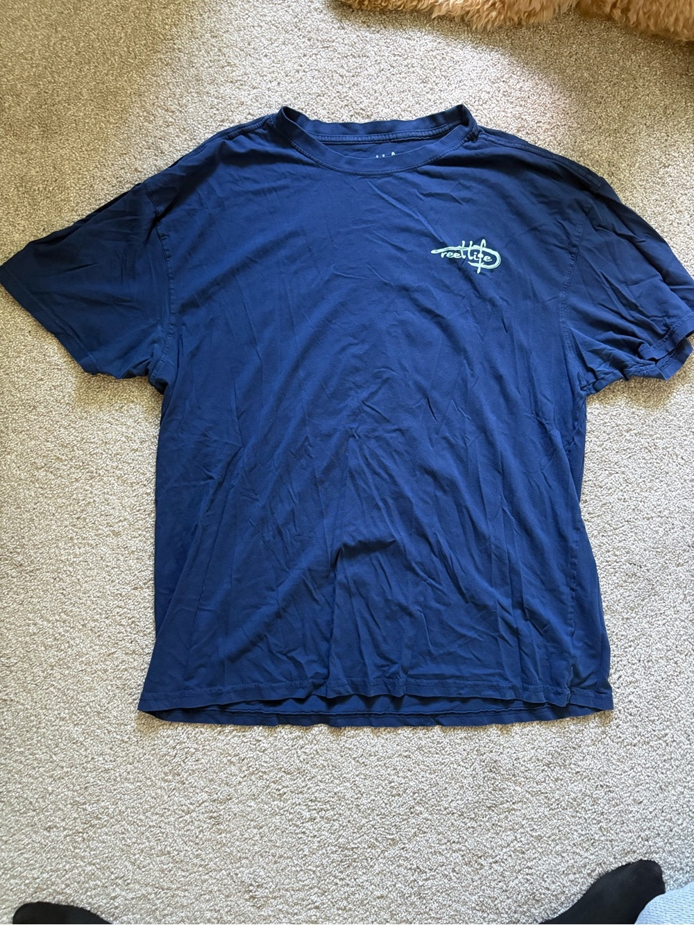 Reel Life Navy Short-Sleeve Logo T-Shirt